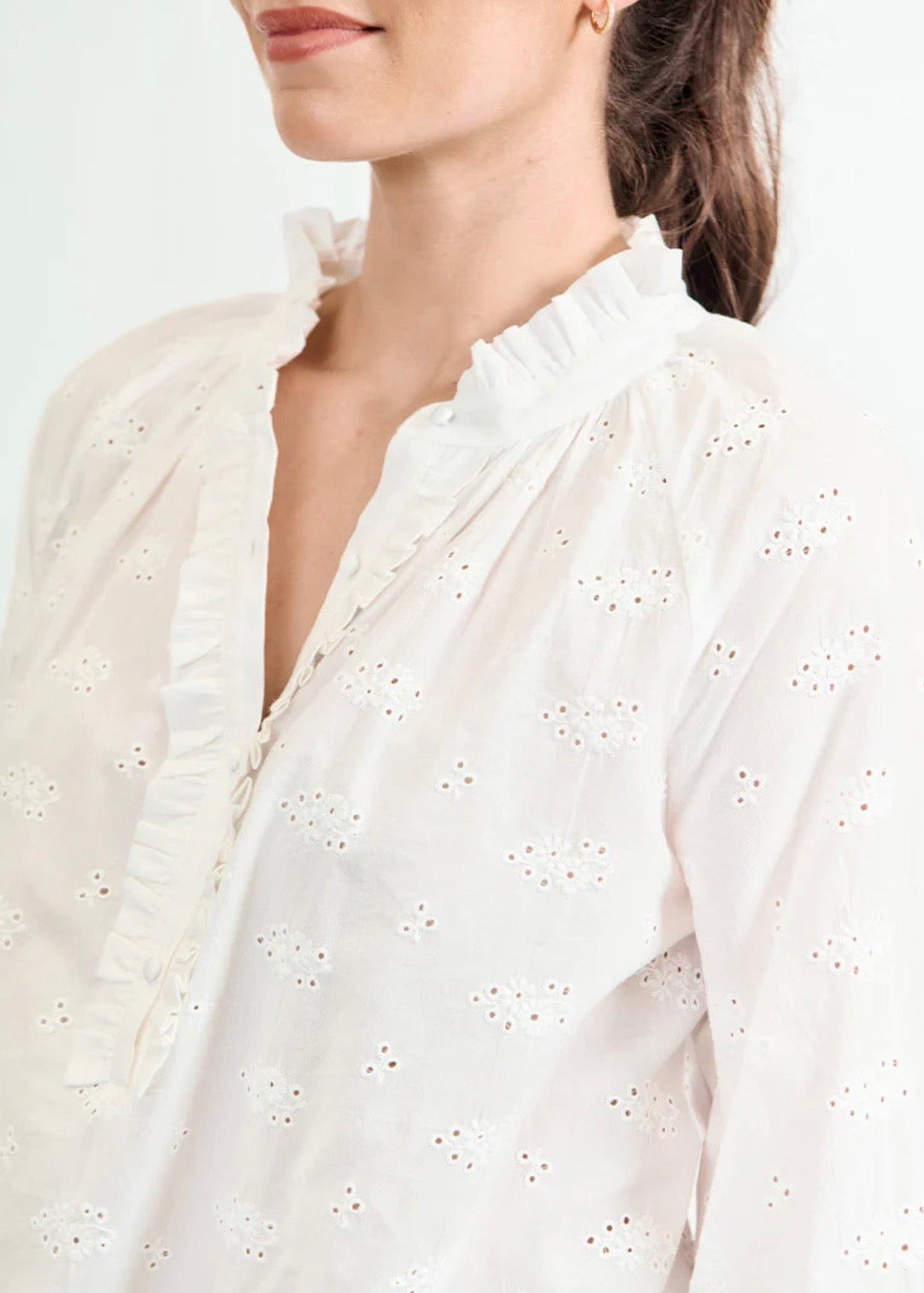 Amelie Lace Blouse ~ White