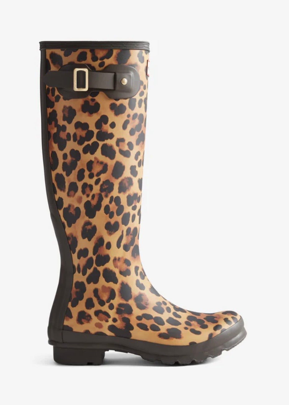 Original Tall Leopard Boot ~ Leopard/Chocolate Brown