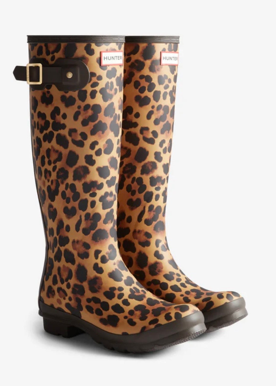 Original Tall Leopard Boot ~ Leopard/Chocolate Brown