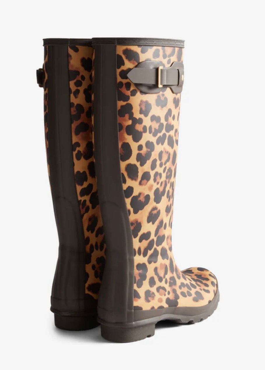 Original Tall Leopard Boot ~ Leopard/Chocolate Brown