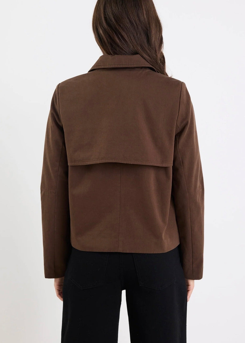 Pathway Cropped Trench Jacket ~ Chocolate