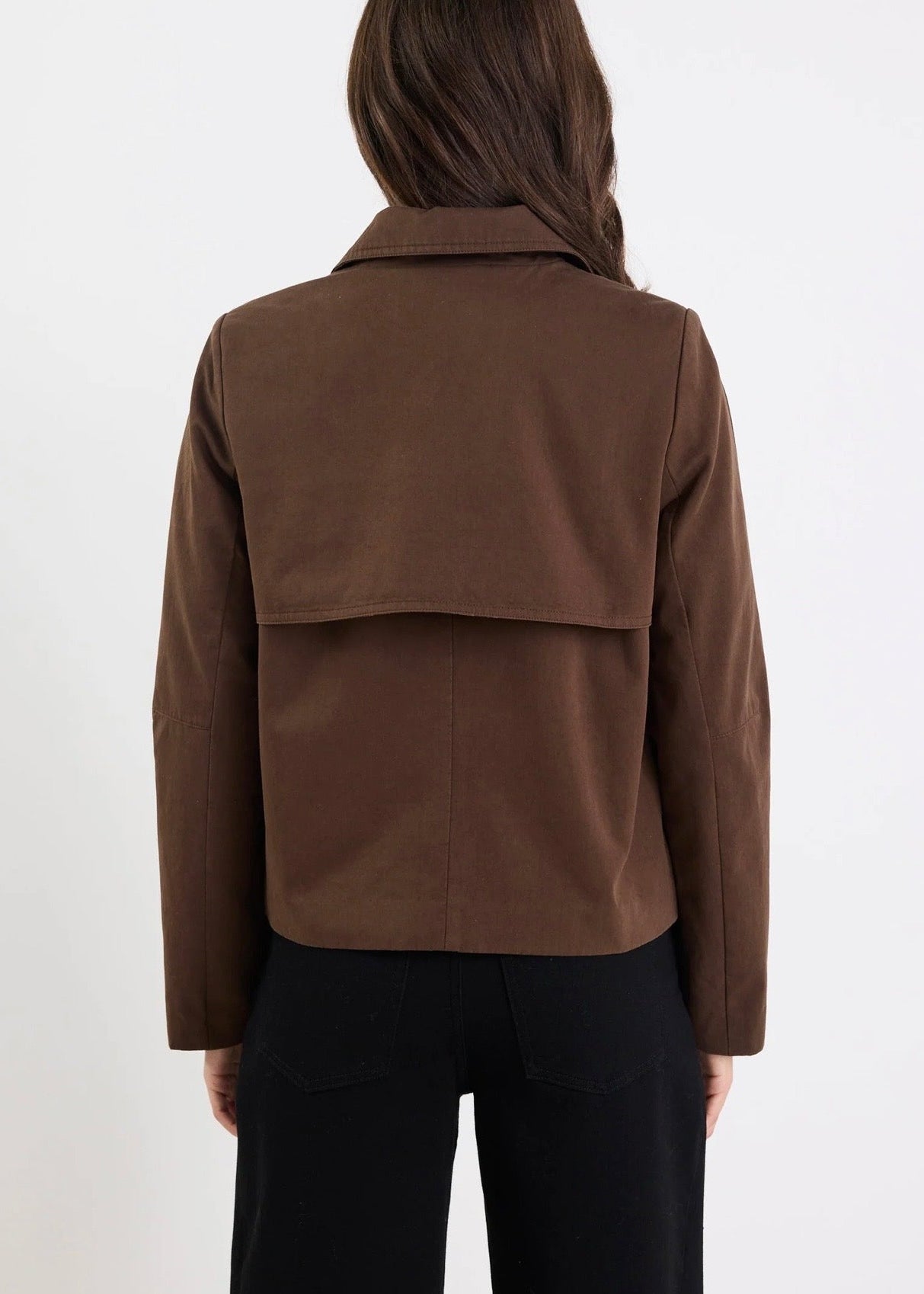 Pathway Cropped Trench Jacket ~ Chocolate