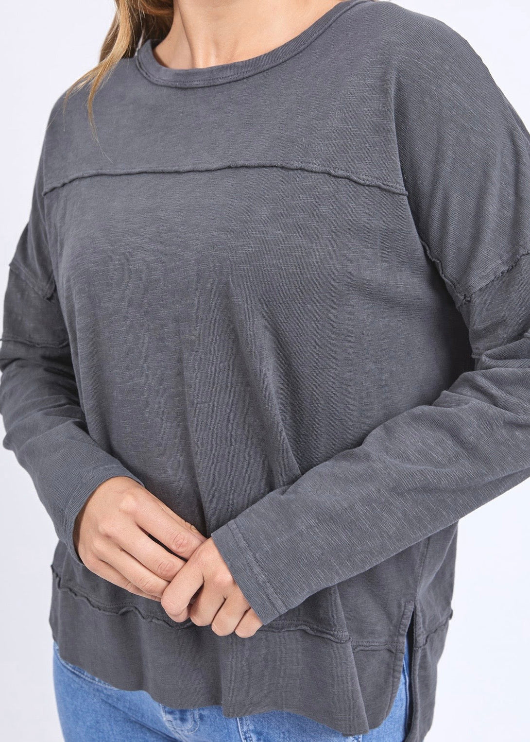 Jayne Throw On Top ~ Charcoal