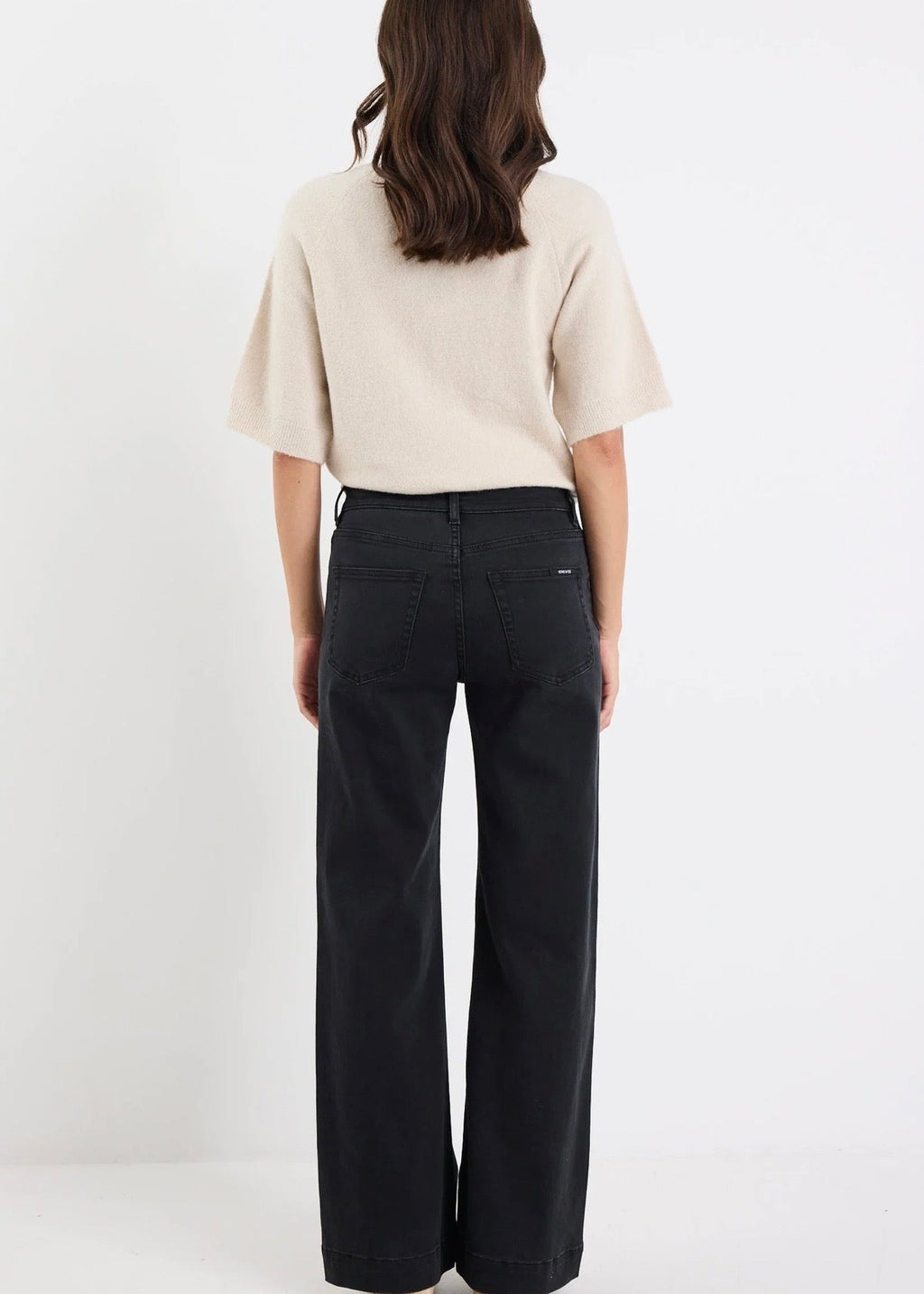 Concert Mid Rise Wide Leg Jeans ~ Black