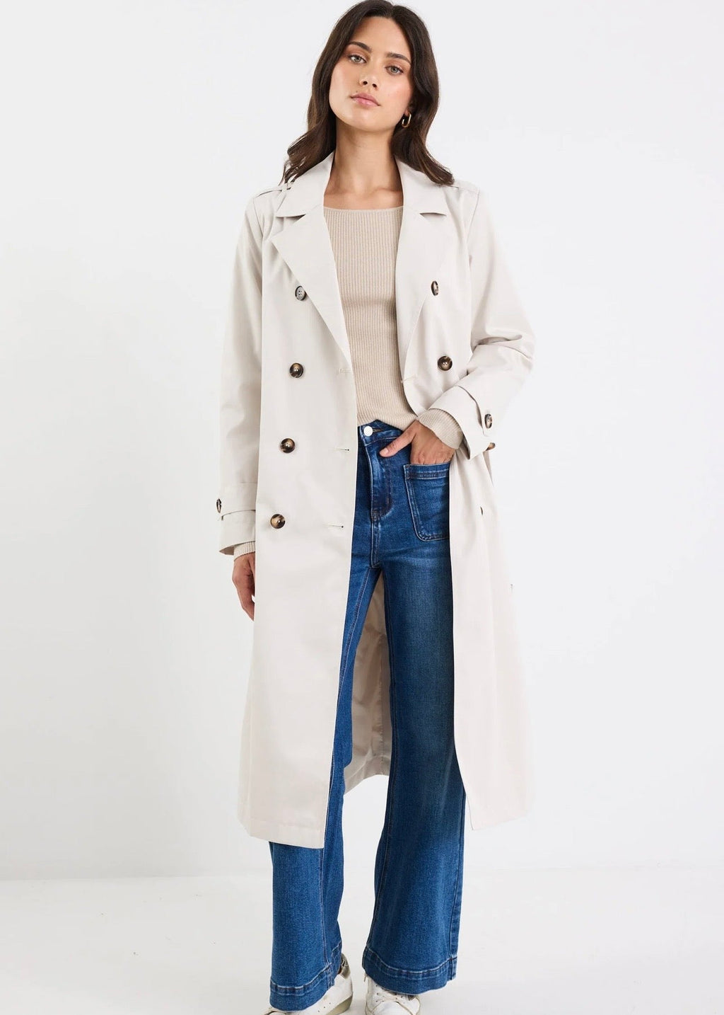 Kensington Trench Coat ~ Bone