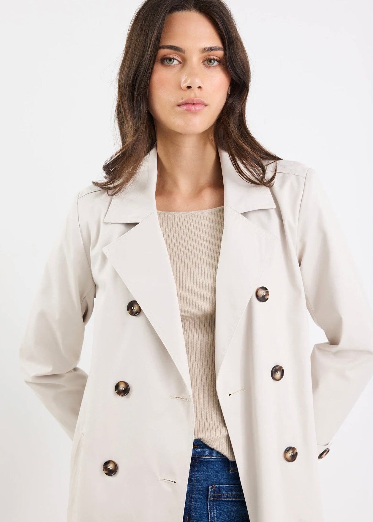 Kensington Trench Coat ~ Bone