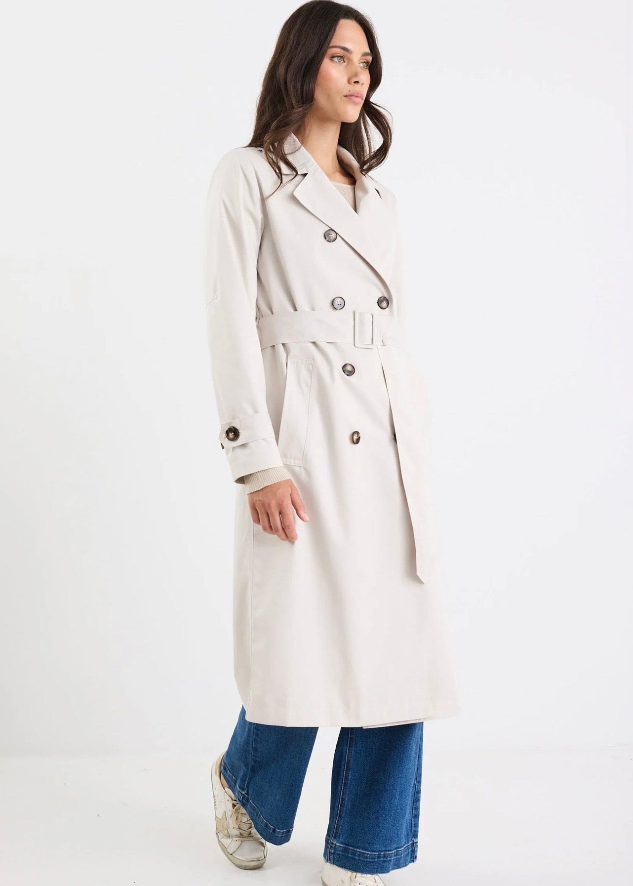Kensington Trench Coat ~ Bone