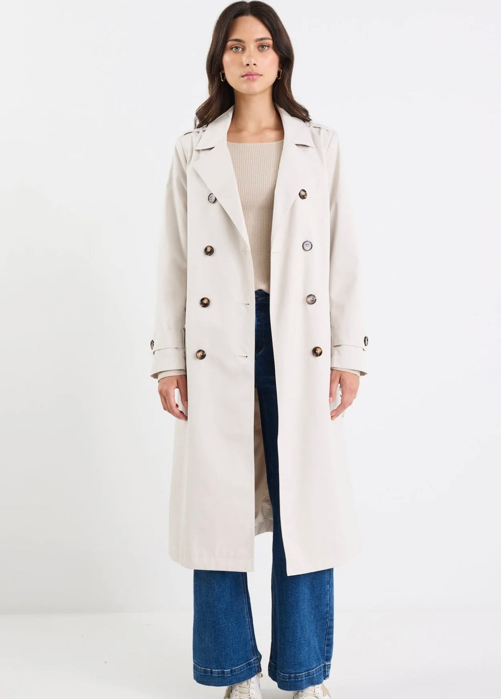 Kensington Trench Coat ~ Bone