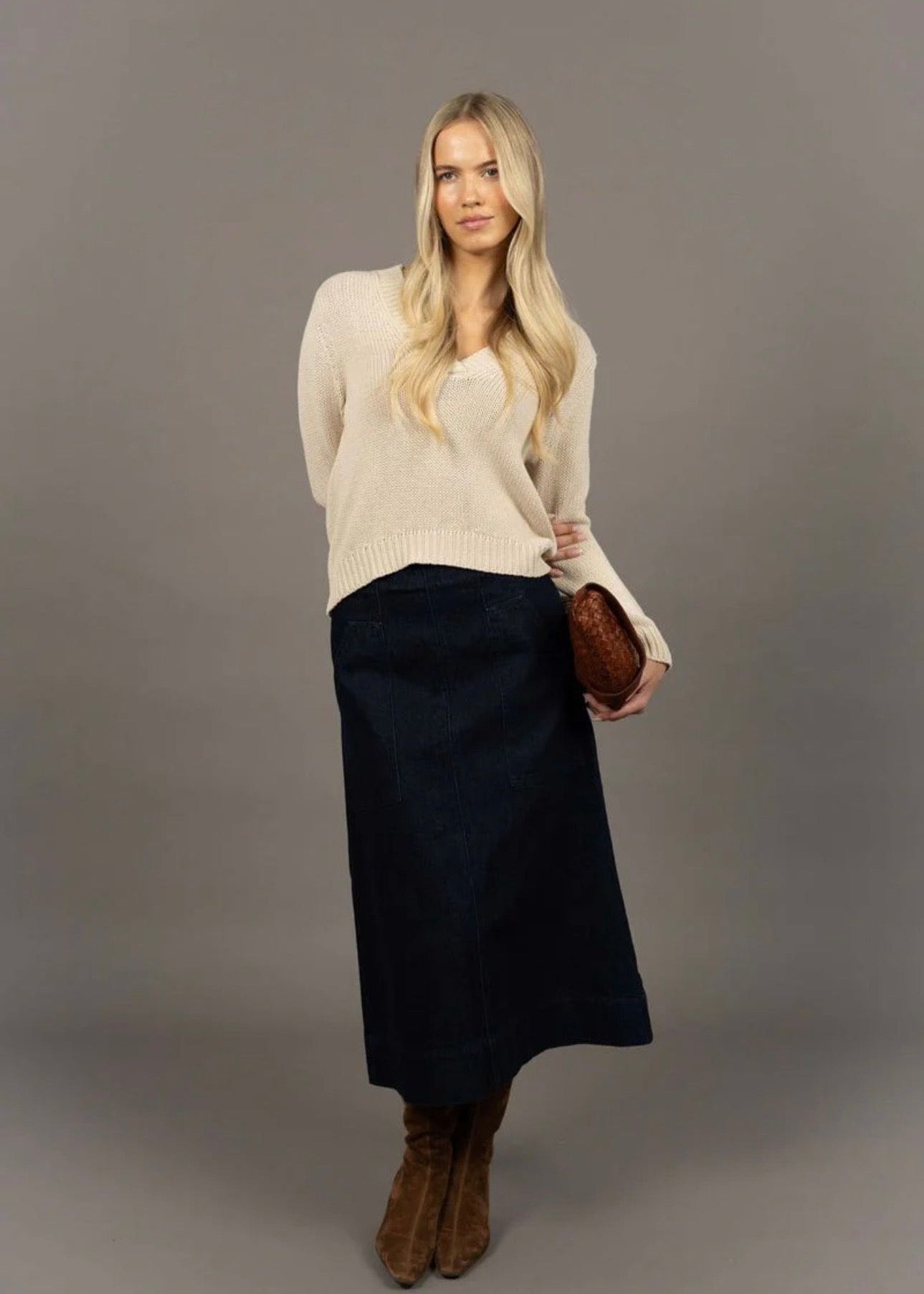 Edit Denim Skirt ~ Dark Blue