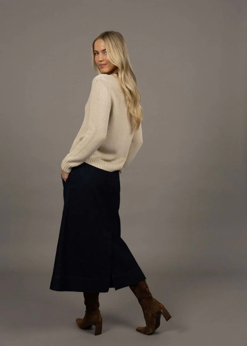 Edit Denim Skirt ~ Dark Blue