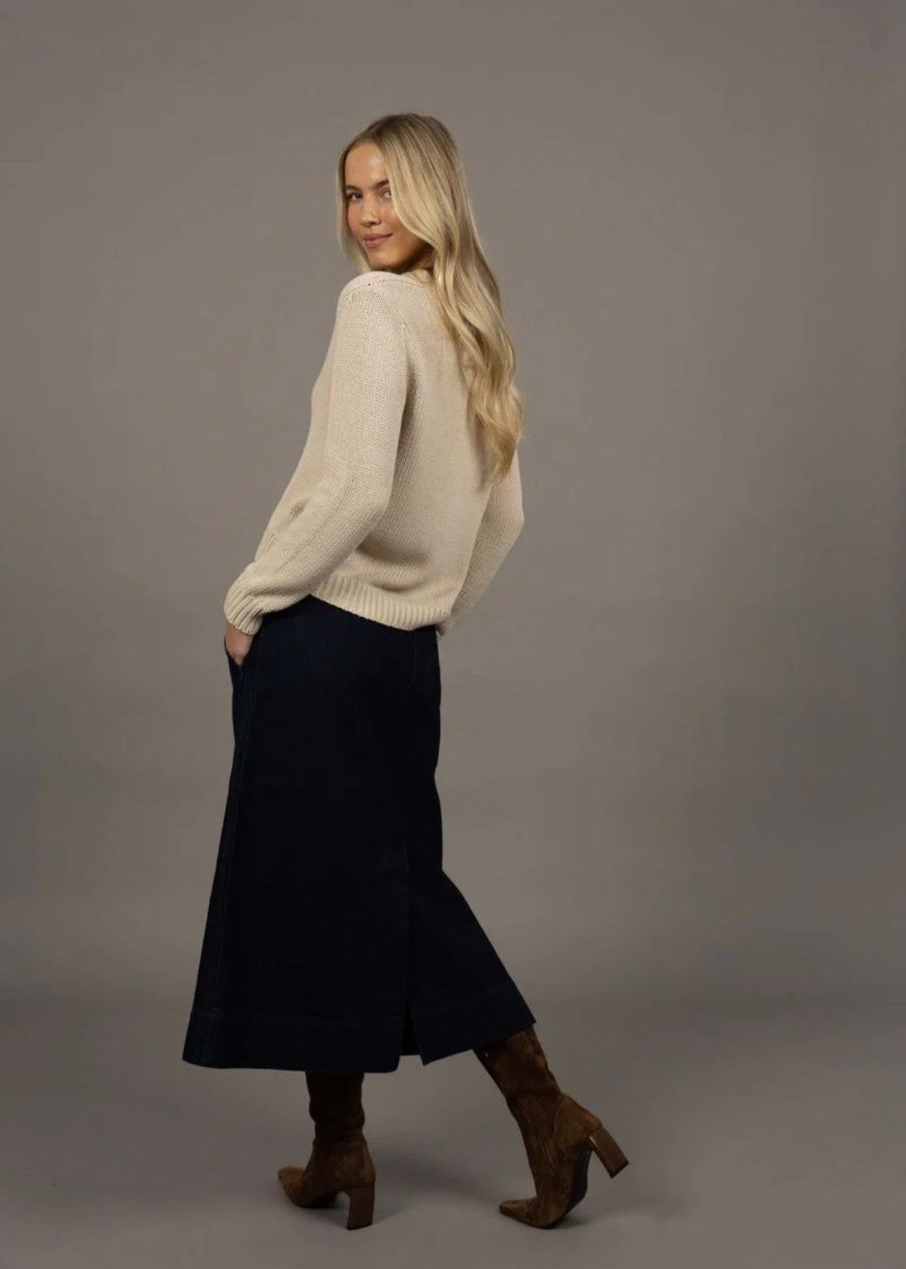 Edit Denim Skirt ~ Dark Blue