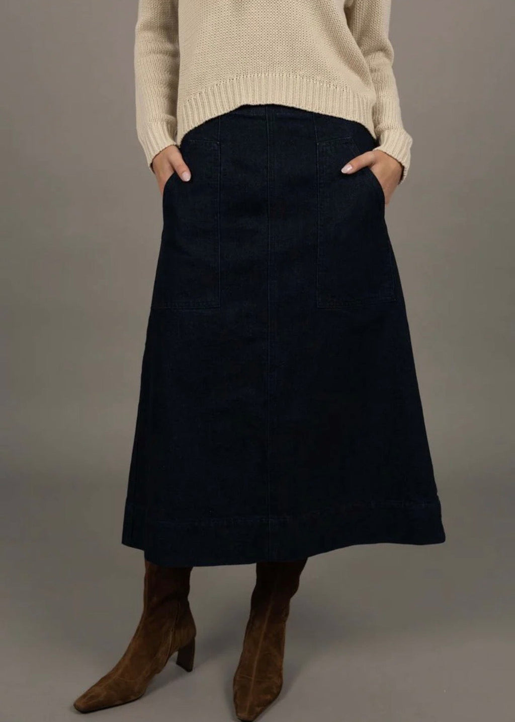 Edit Denim Skirt ~ Dark Blue