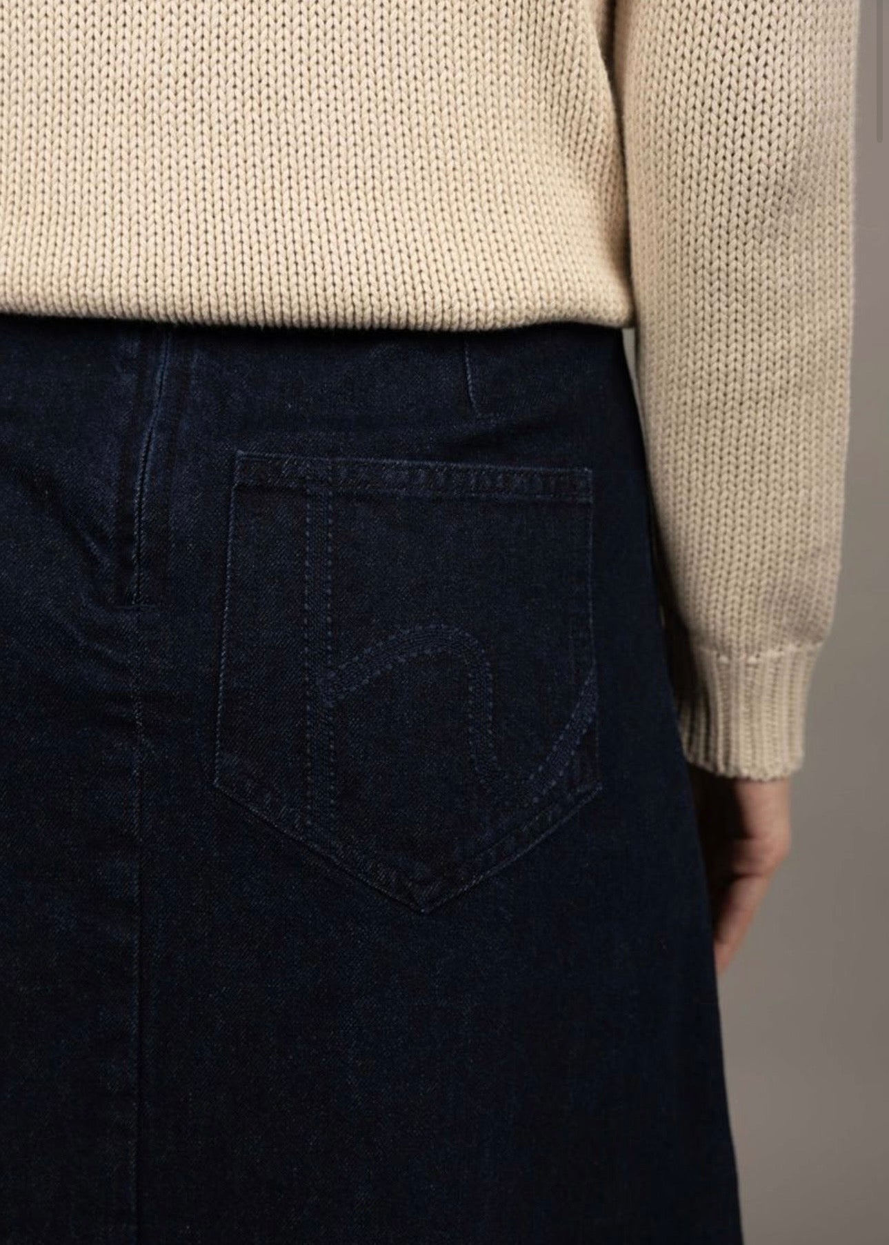 Edit Denim Skirt ~ Dark Blue