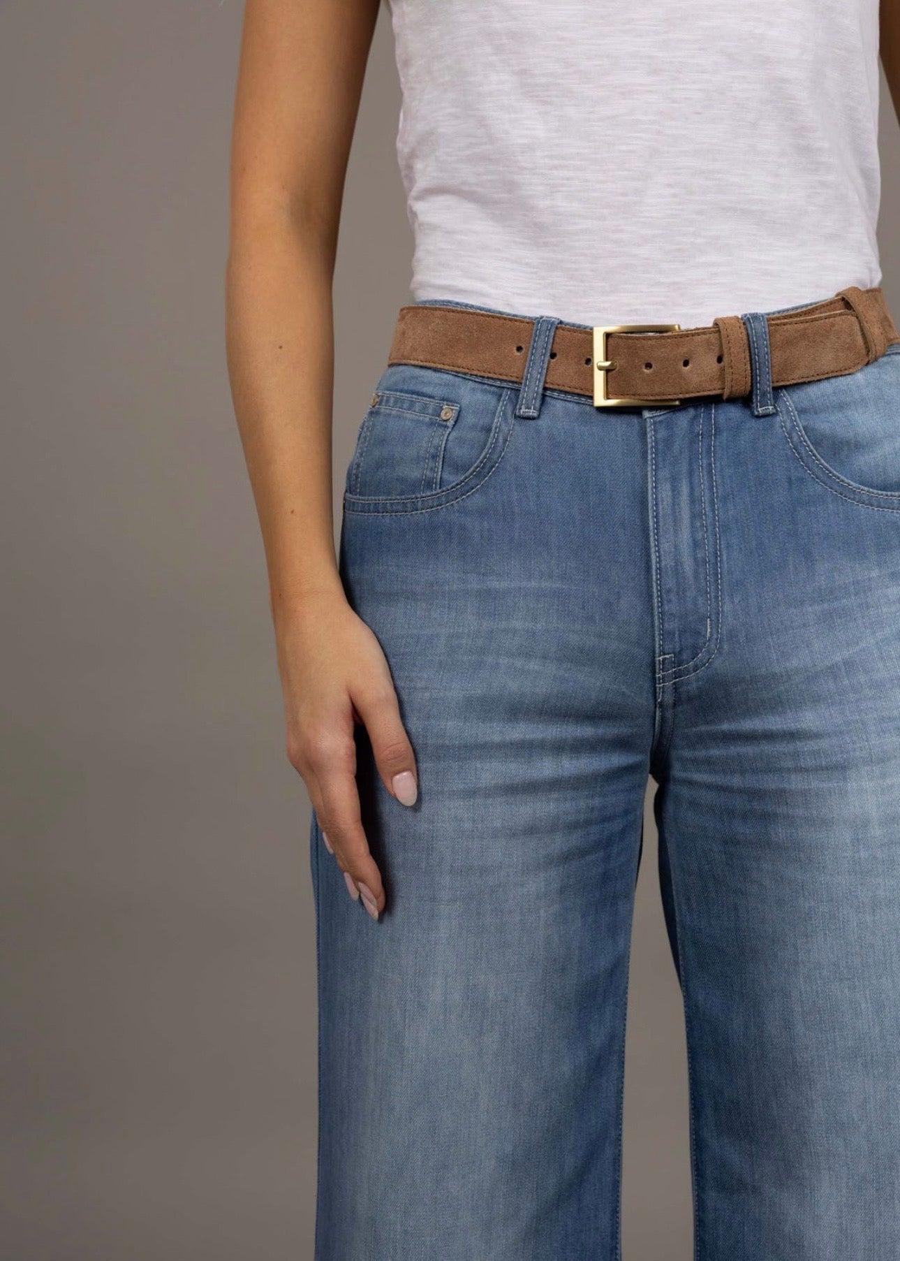 Classic Suede Belt ~ Camel