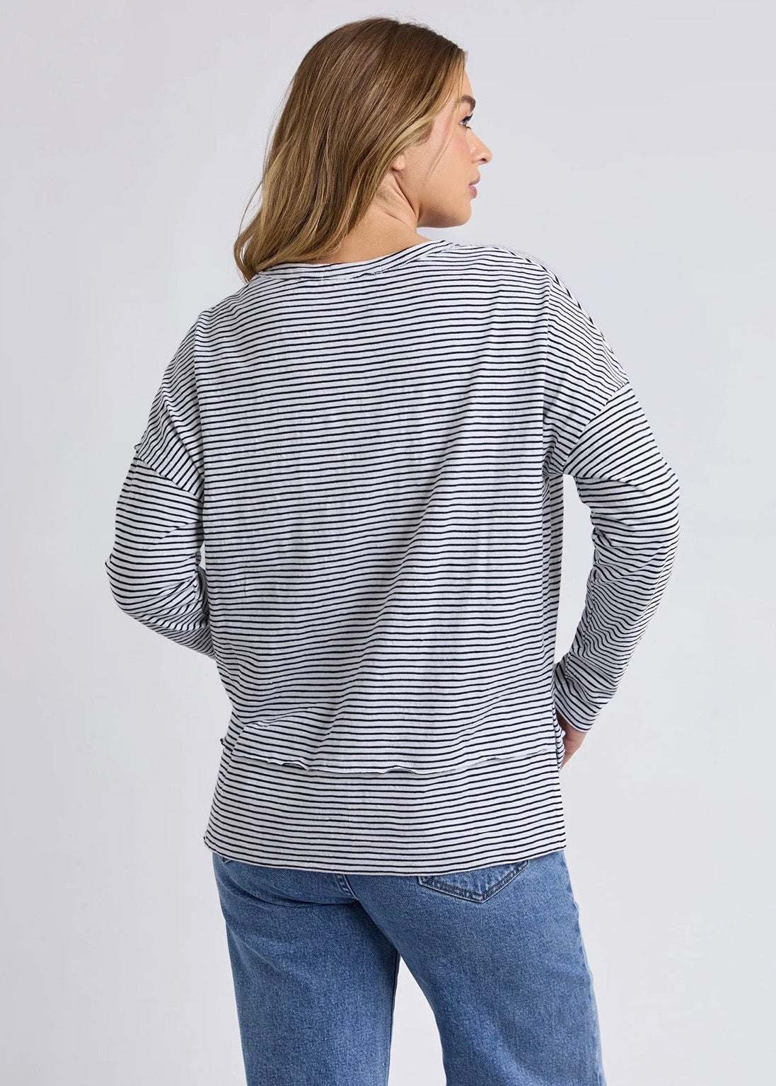 Eddie Stripe Top ~ Black