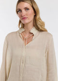 Amber Frill Neck Top ~ Natural