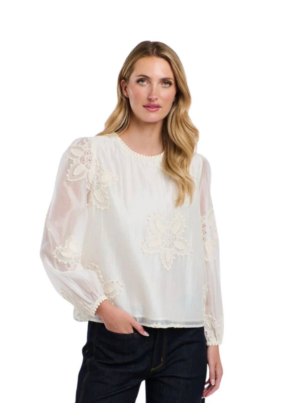 Deco Flower Top ~ Vanilla