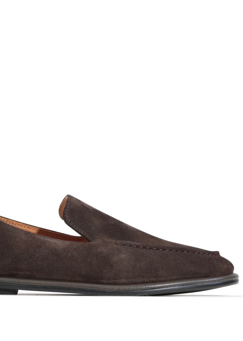 Felicity Suede Loafer ~ Mahogany
