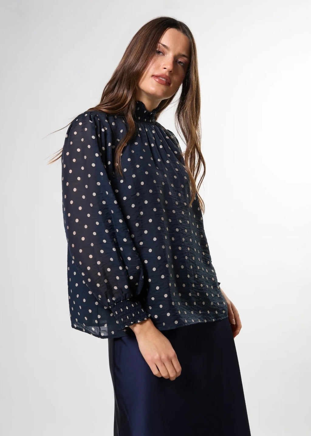 Sylvie Blouse ~ Midnight Dot