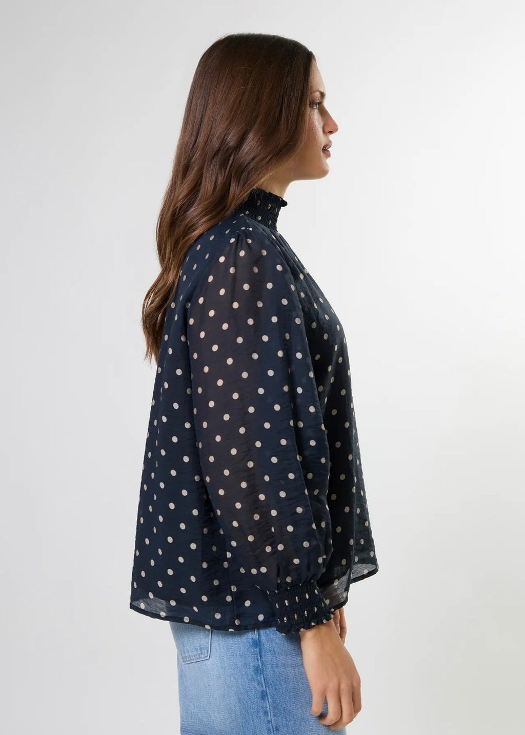 Sylvie Blouse ~ Midnight Dot