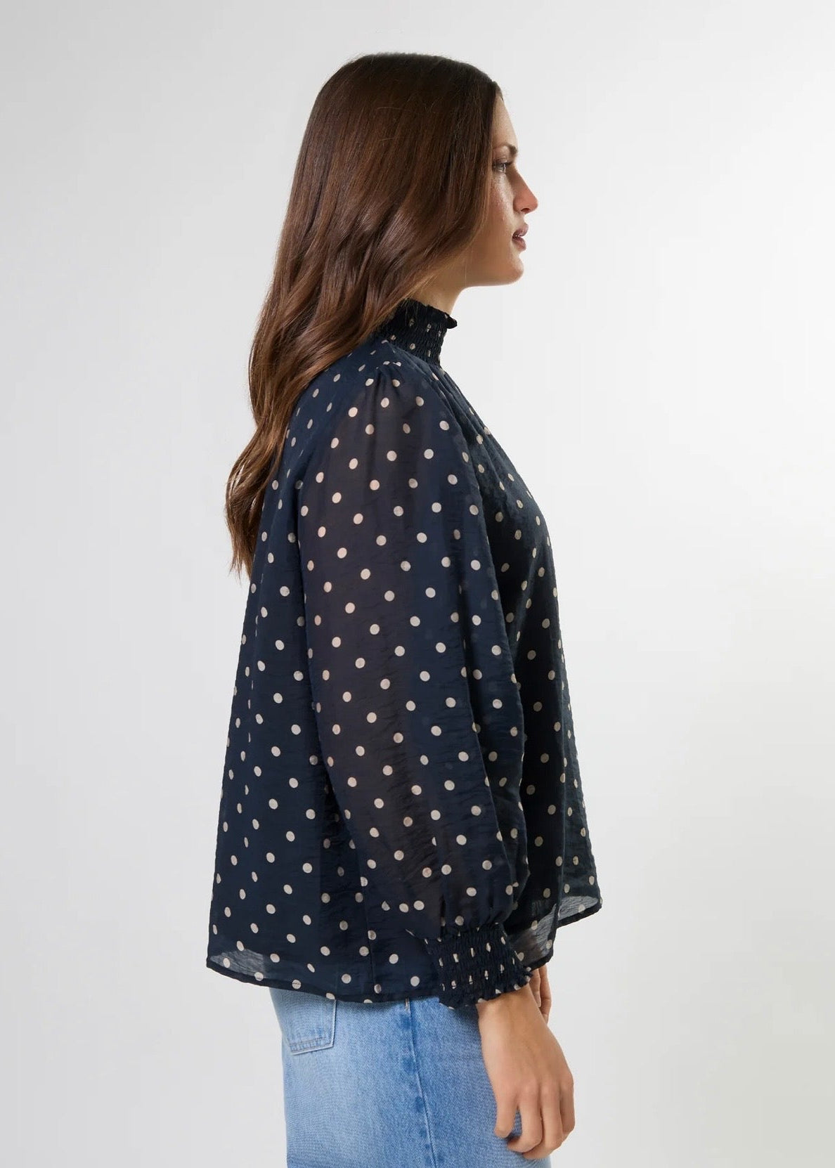 Sylvie Blouse ~ Midnight Dot