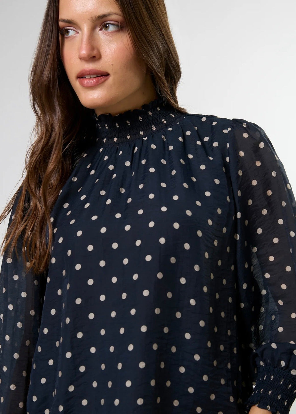 Sylvie Blouse ~ Midnight Dot