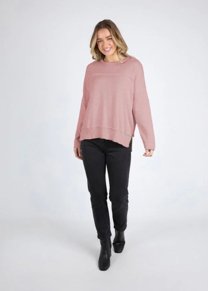 Jayne Throw On Knit ~ Dusty Pink