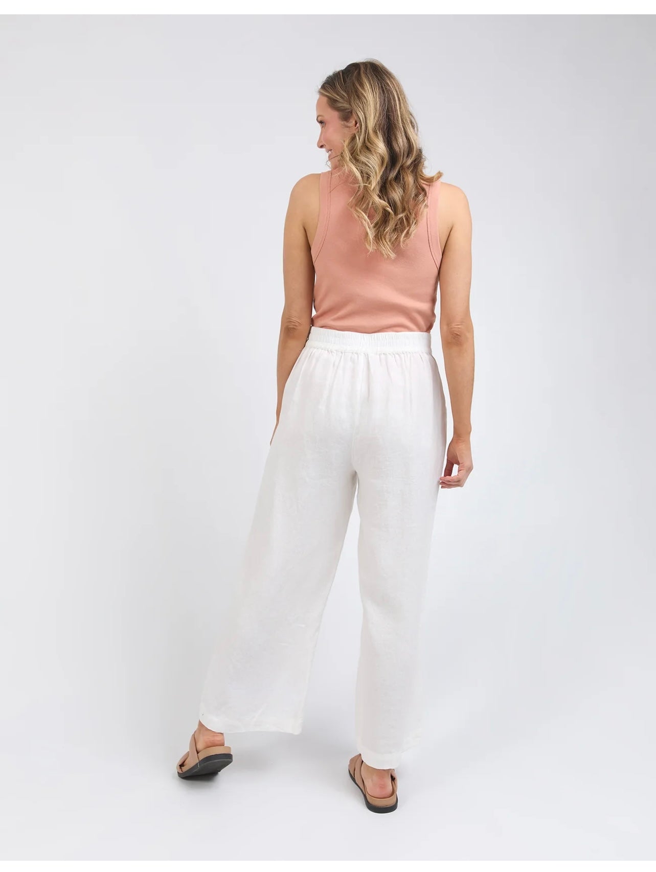 Elina Wide Leg Pant ~ Vintage White