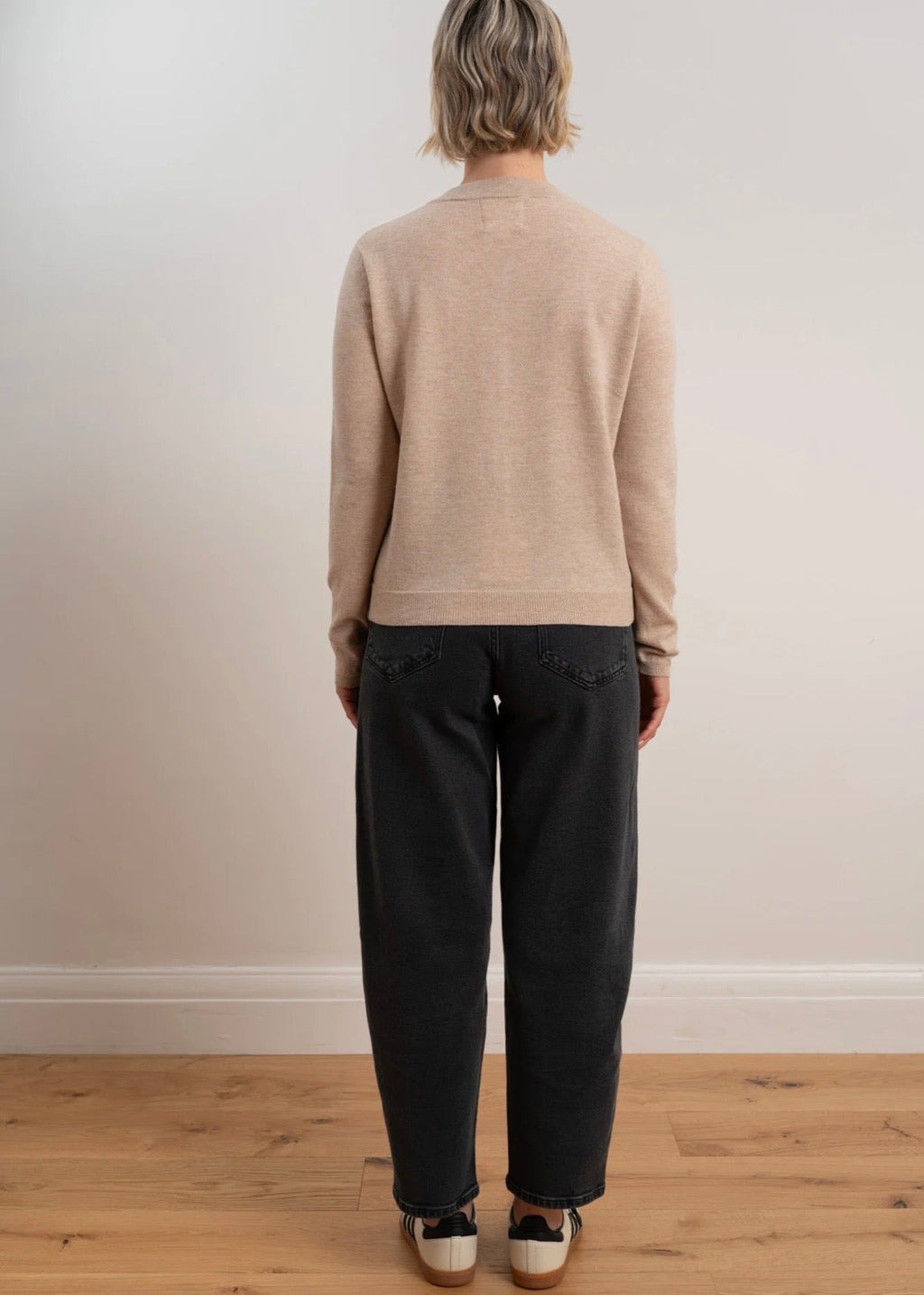 Merino Fine Cardigan ~ Pale Oat