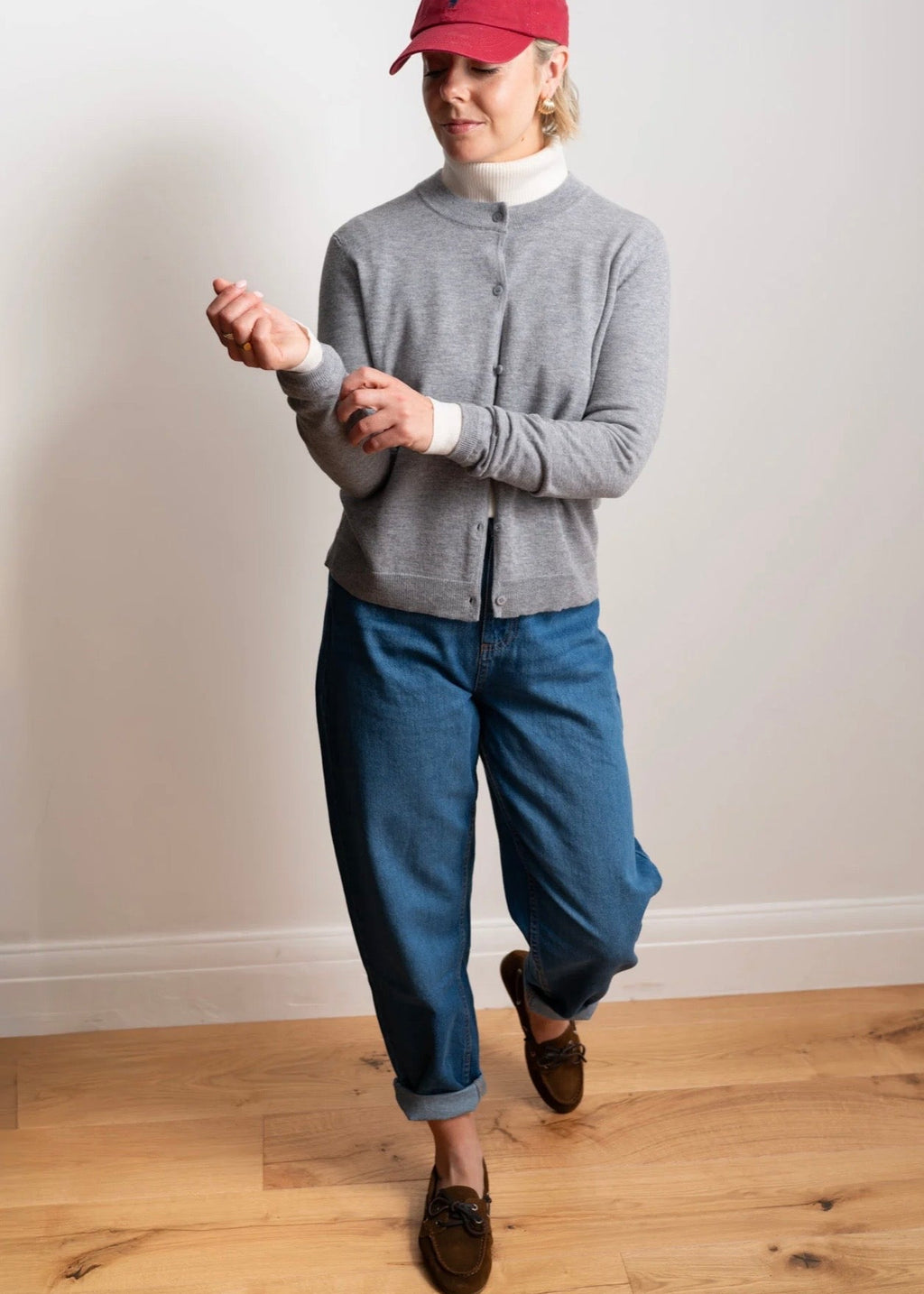 Merino Fine Cardigan ~ Charcoal