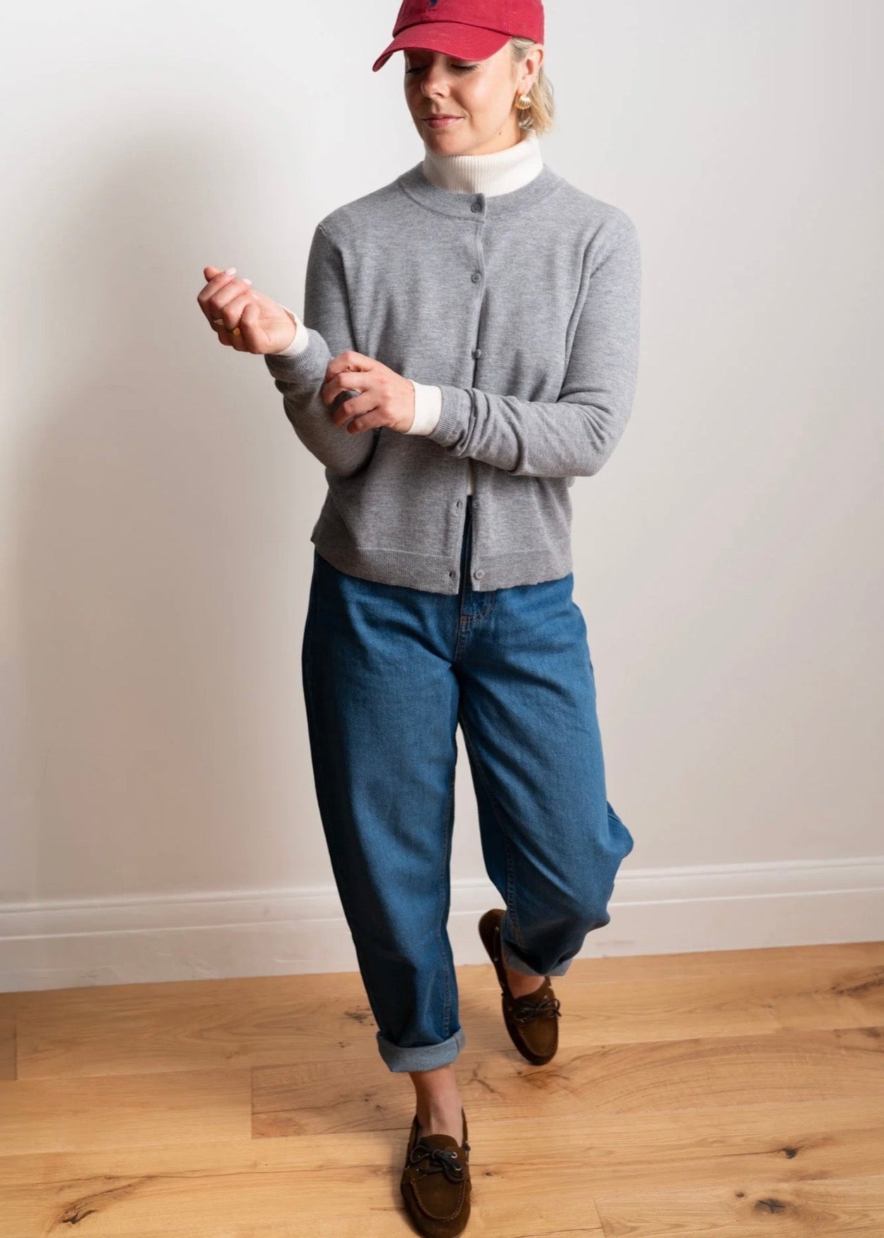 Merino Fine Cardigan ~ Charcoal