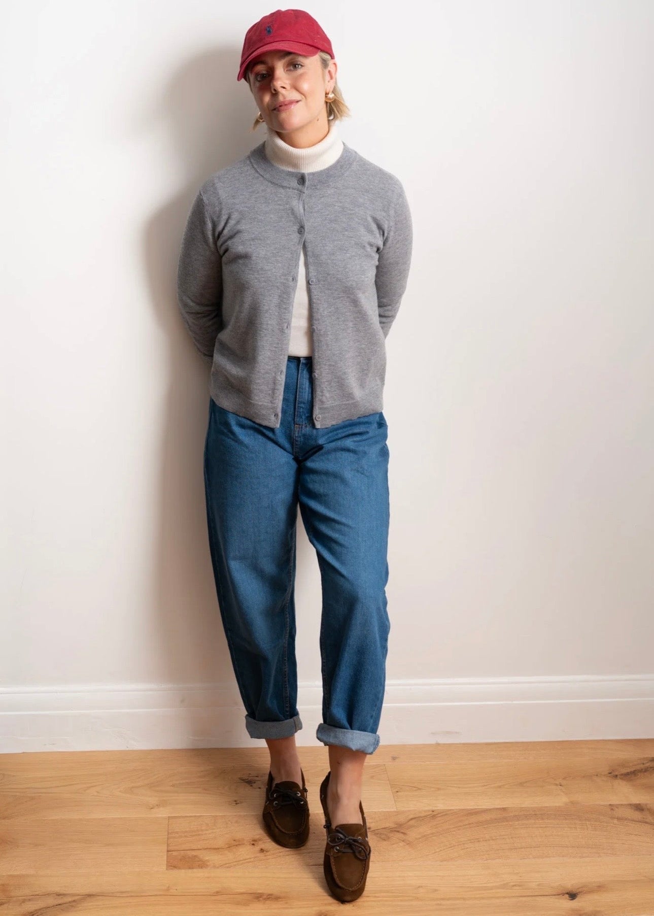 Merino Fine Cardigan ~ Charcoal