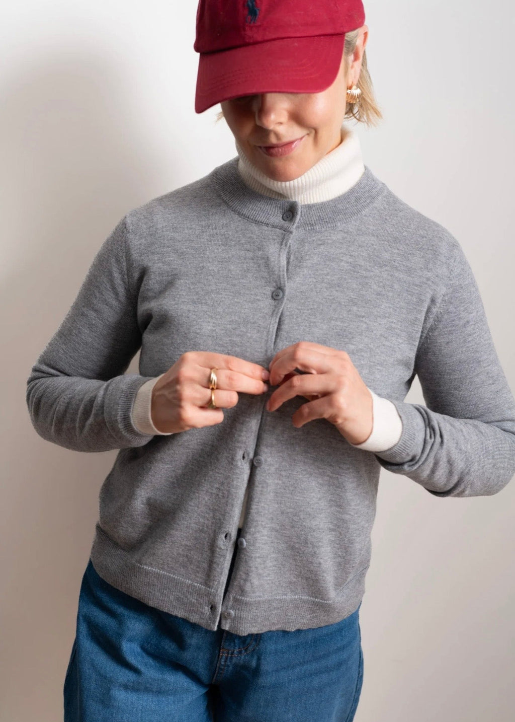 Merino Fine Roll Neck ~ Ivory