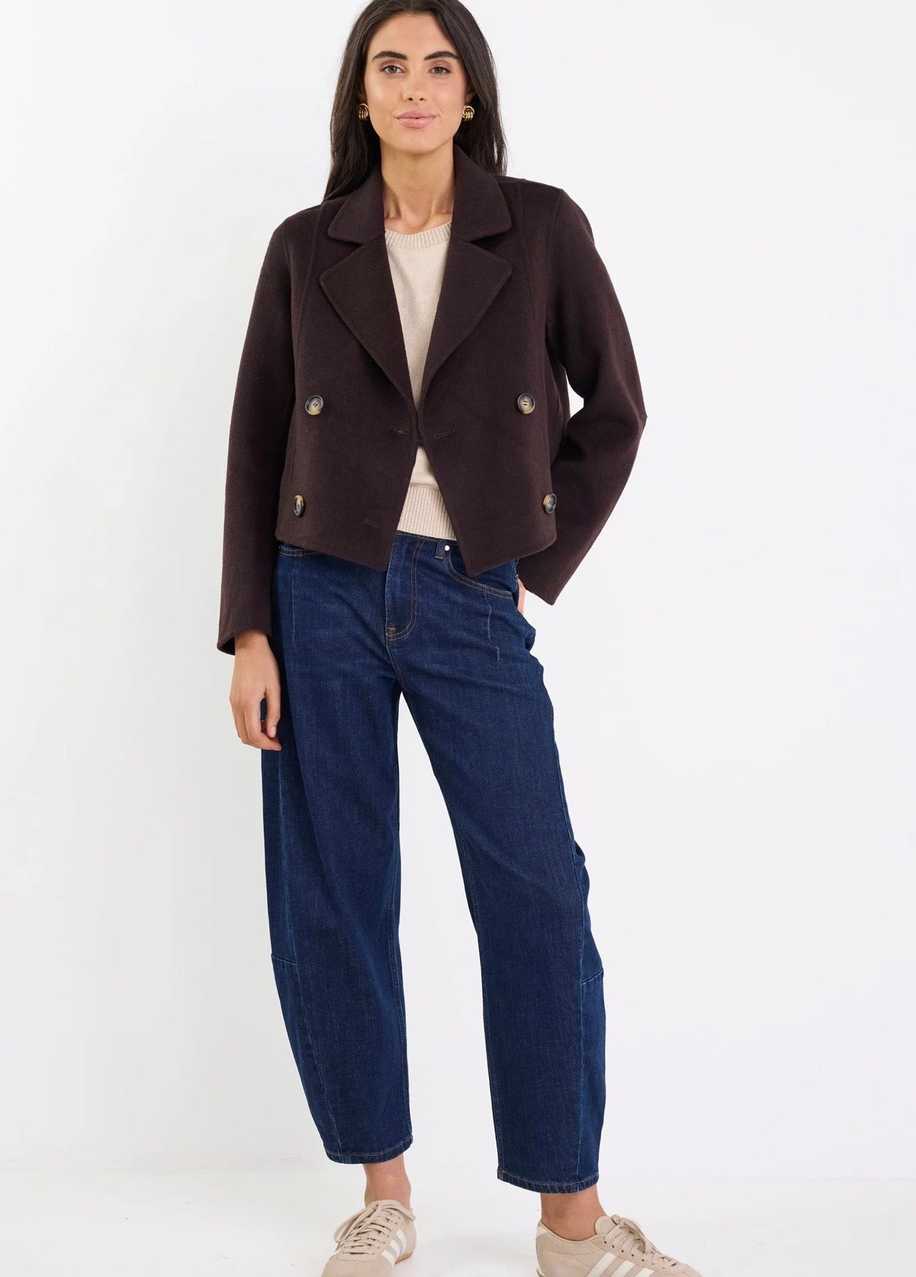 Reverie Wool Blend Peacoat ~ Chocolate