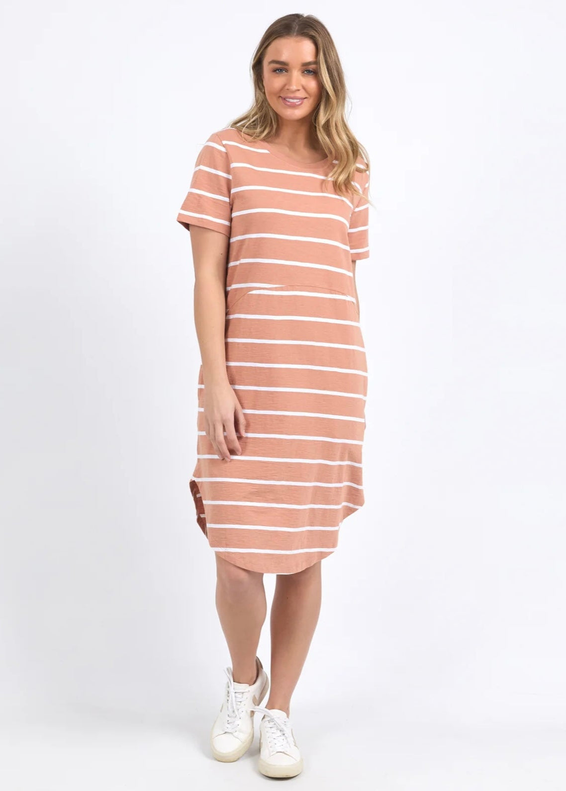 Bay Stripe Dress ~ Clay