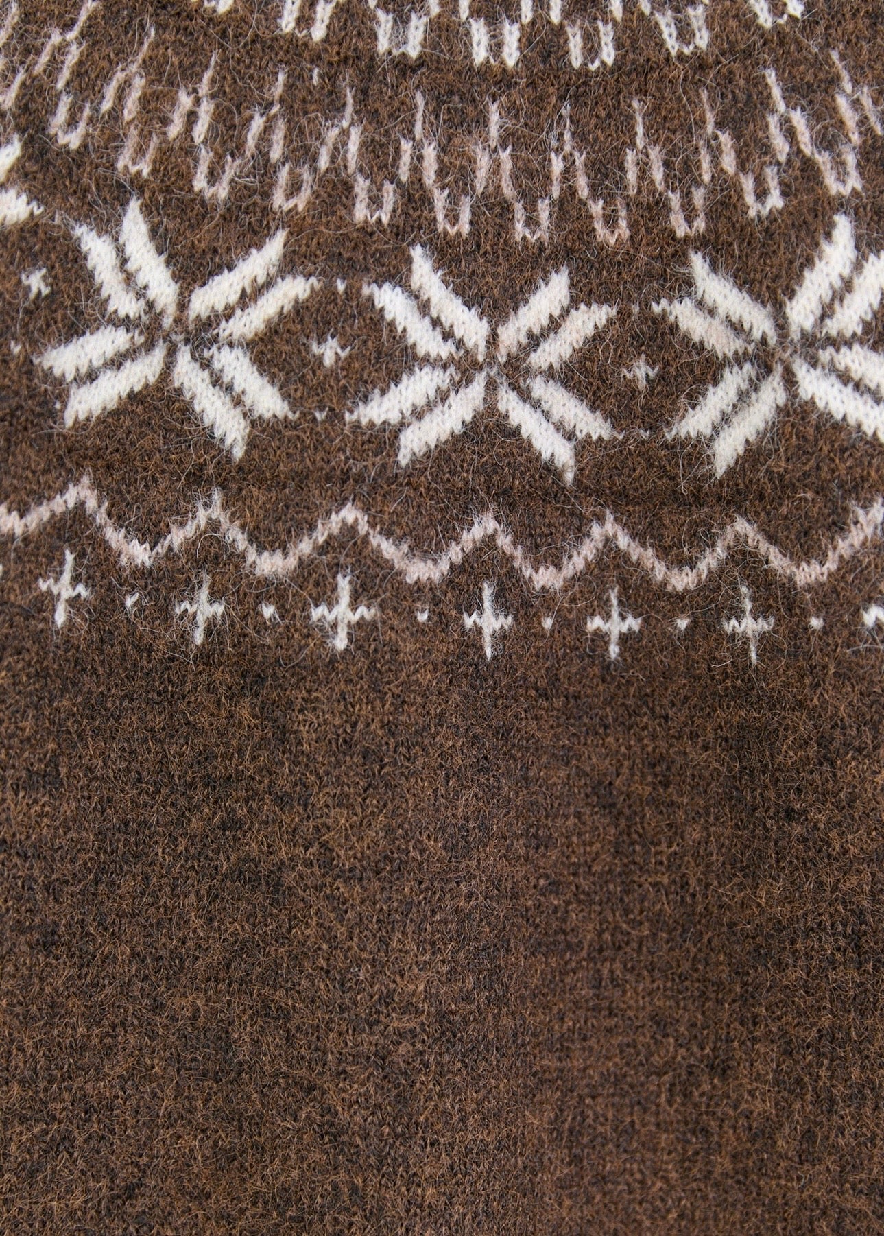 Shetland Fairisle Cardigan ~ Chocolate