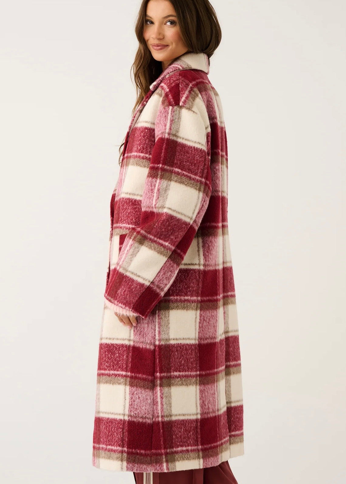 Greta Coat ~ Berry Check
