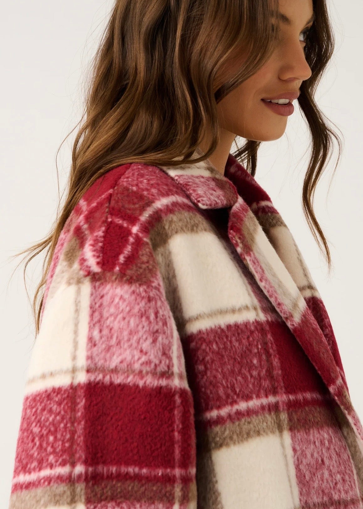 Greta Coat ~ Berry Check