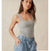 Contour Rib Square Neck Singlet ~ Grey Marle