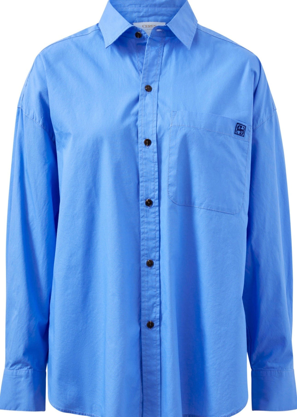 Peta Oversized Shirt ~ Amalfi Blue