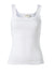 Contour Rib Square Neck Singlet ~ White