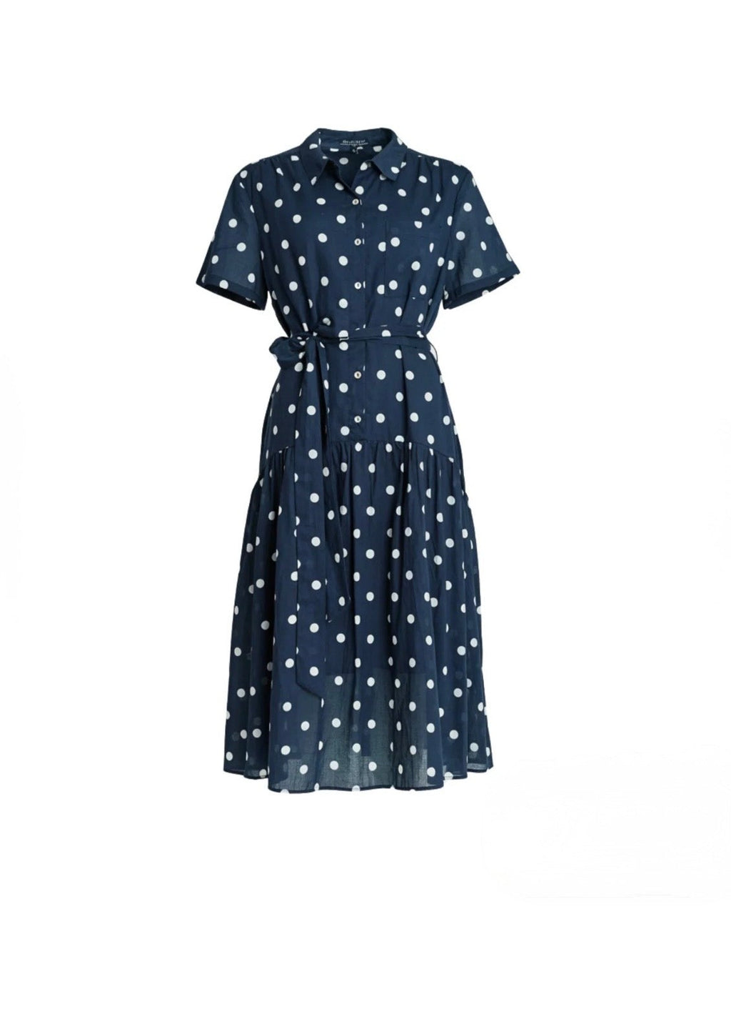 Riviera Spot Dress ~ Navy/White