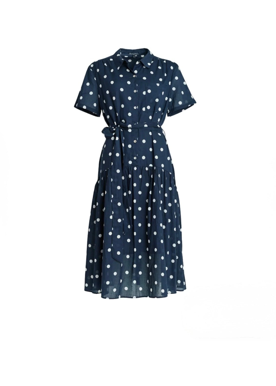 Riviera Spot Dress ~ Navy/White