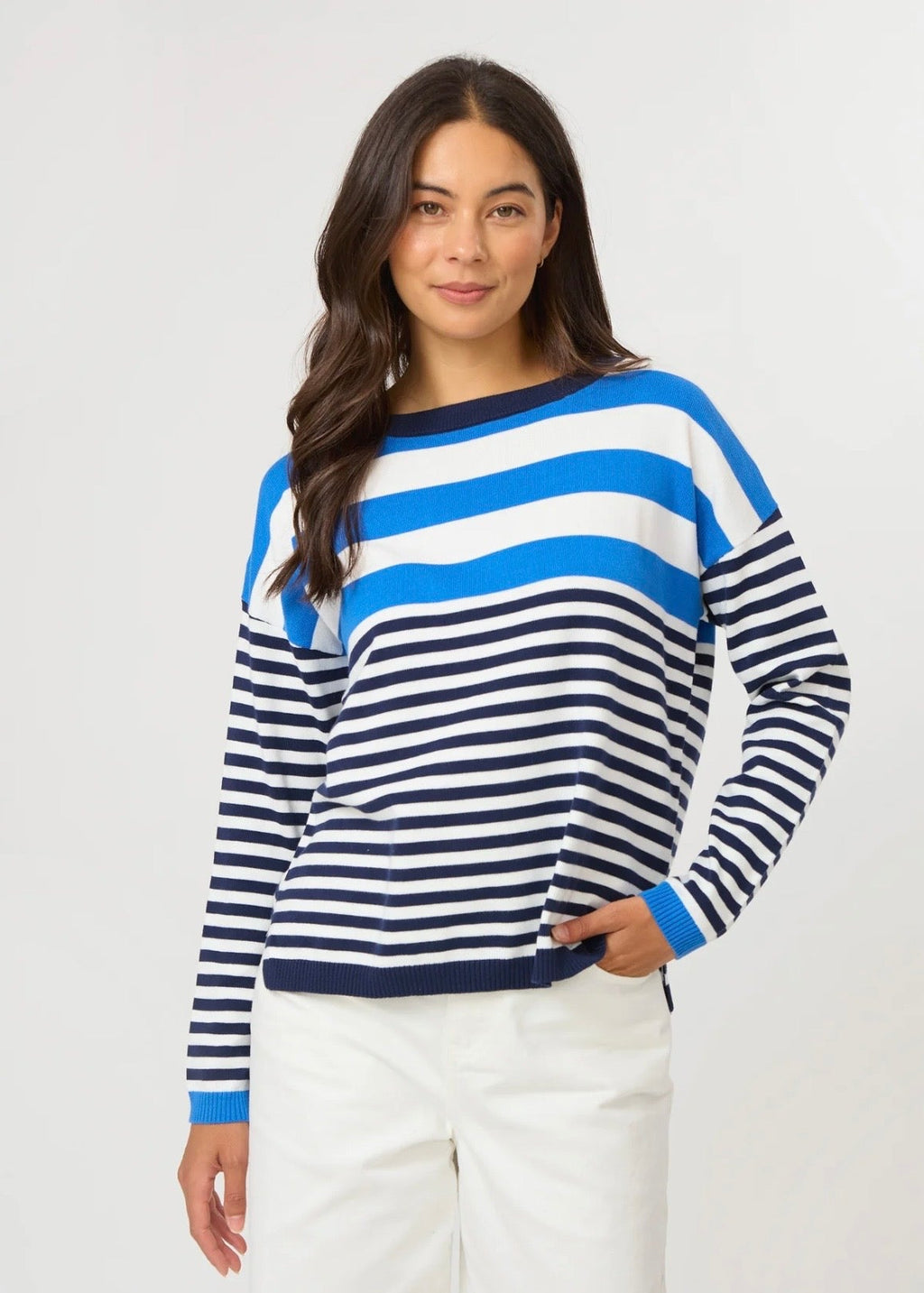 High Street Jumper ~ Cobalt/Navy