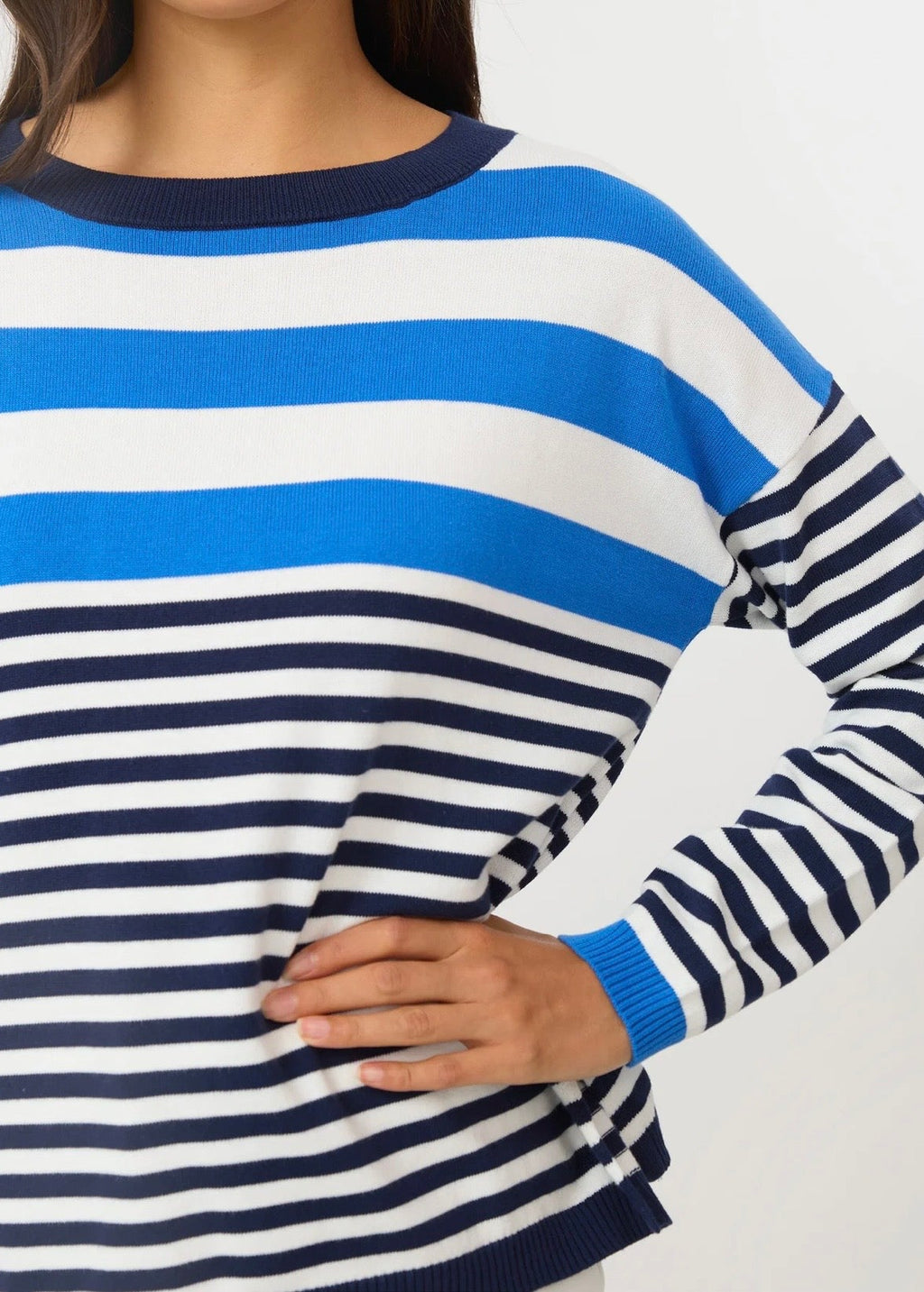 High Street Jumper ~ Cobalt/Navy