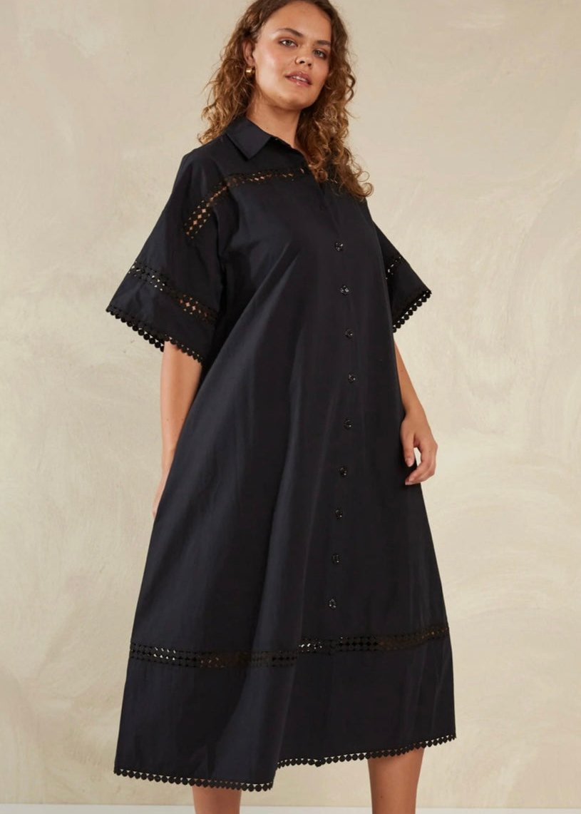 Adelfia Shirt Dress ~ Domino