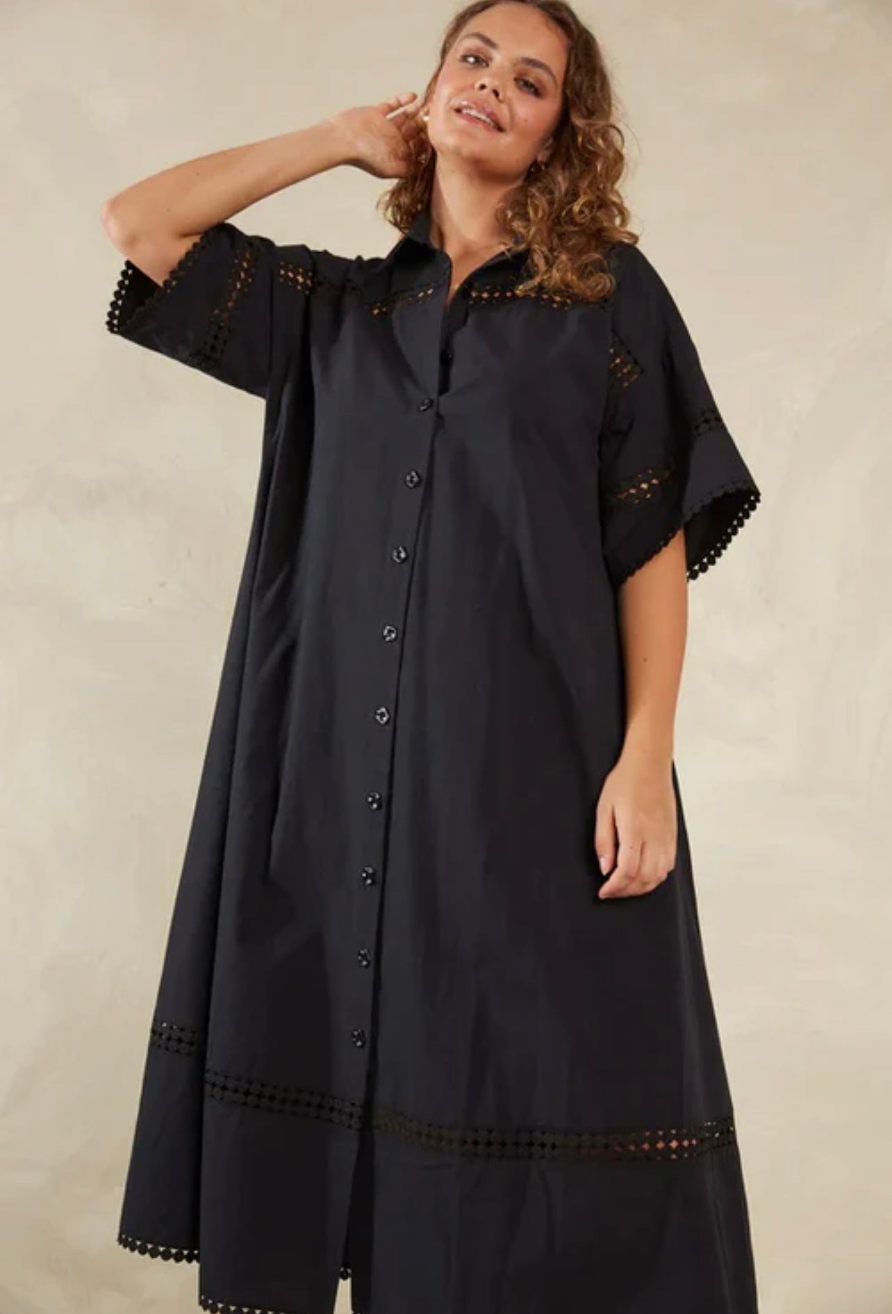 Adelfia Shirt Dress ~ Domino