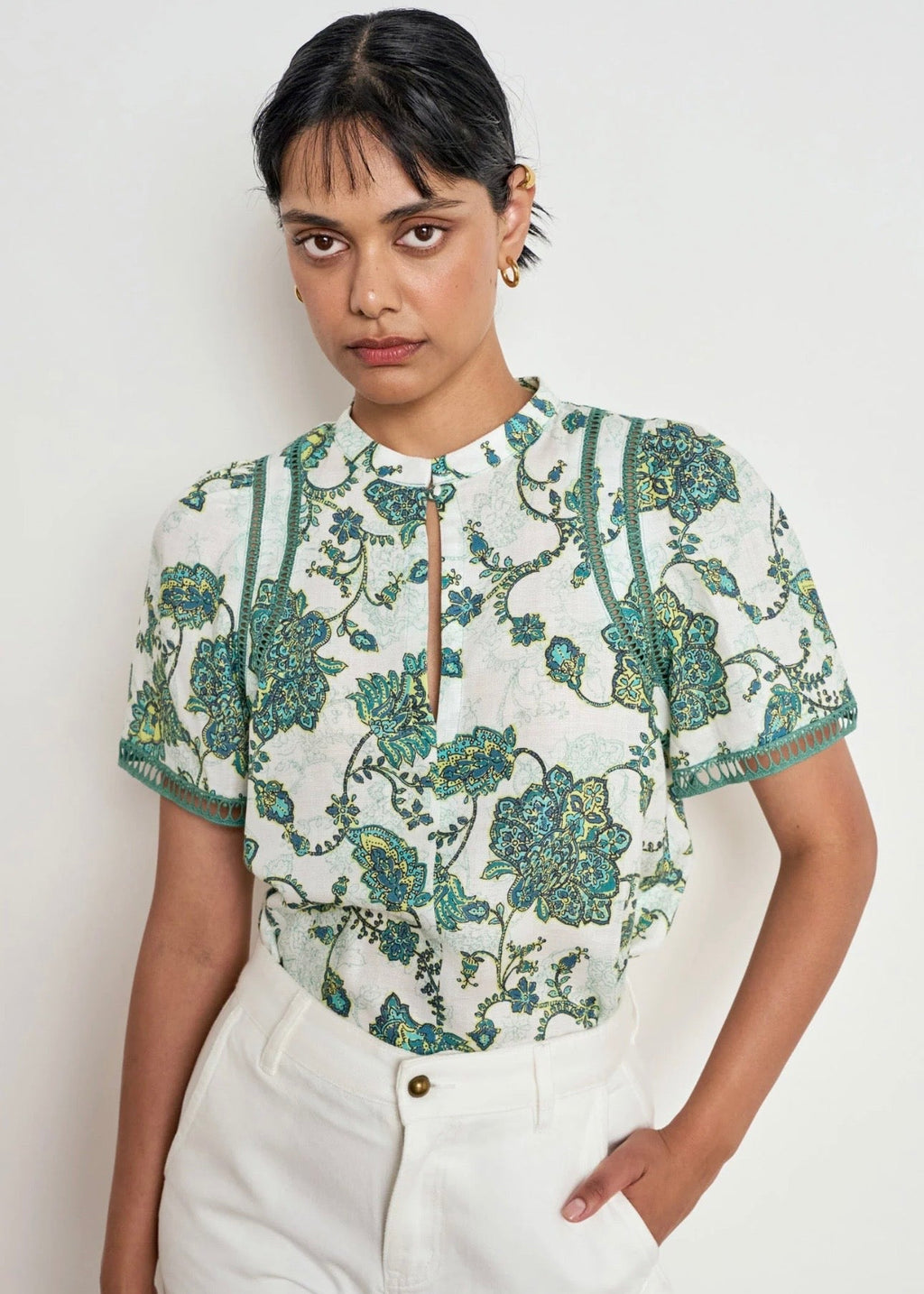 Charm Top ~ Garden Paisley