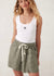 Panelled Pull on Short ~ Khaki