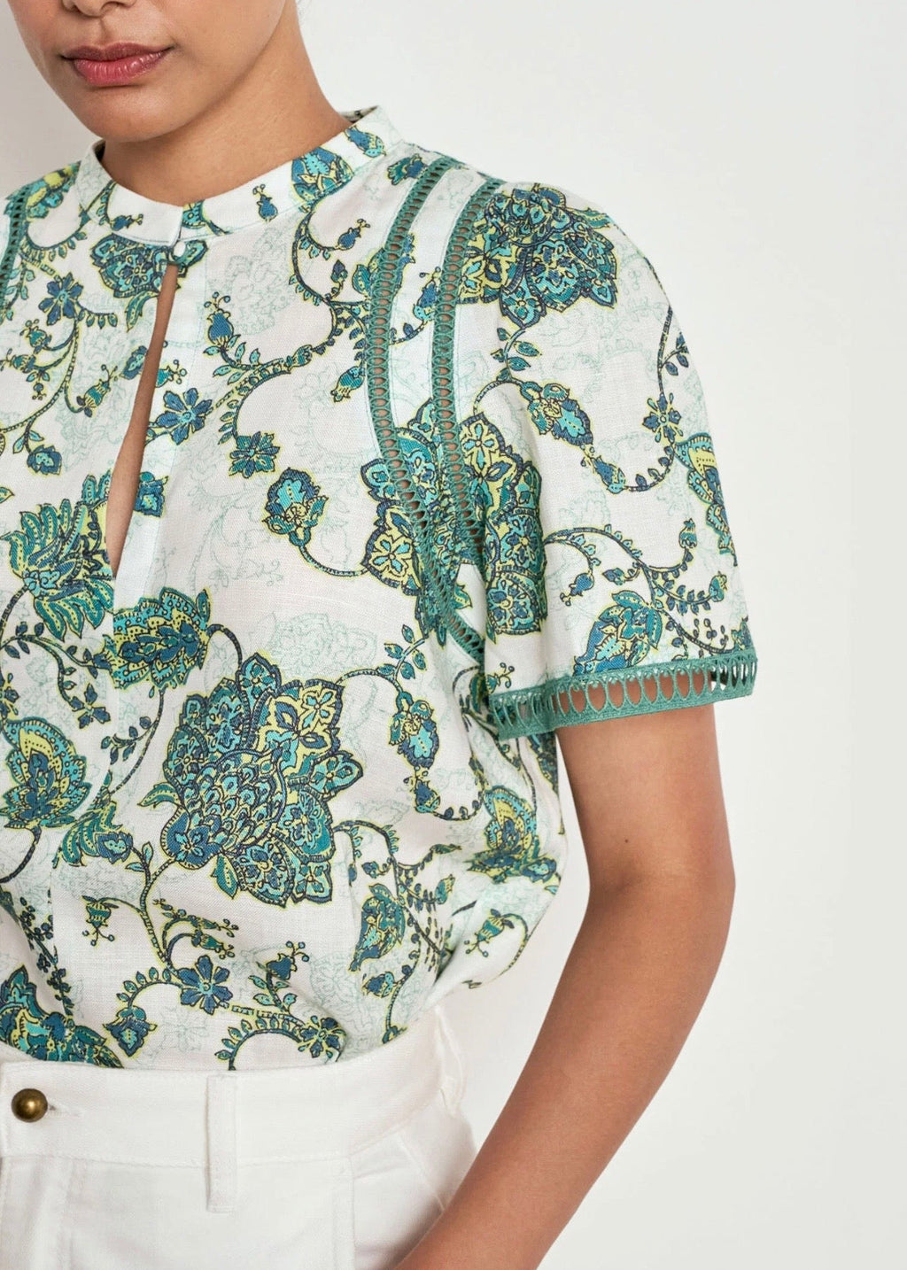Charm Top ~ Garden Paisley